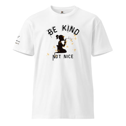 Be Kind Not Nice Unisex Premium Tee - My Social Cat Bonafide Boutique LLCBe Kind Not Nice Unisex Premium TeeT-shirtMy Social Cat Bonafide Boutique LLCWhiteSbekind
