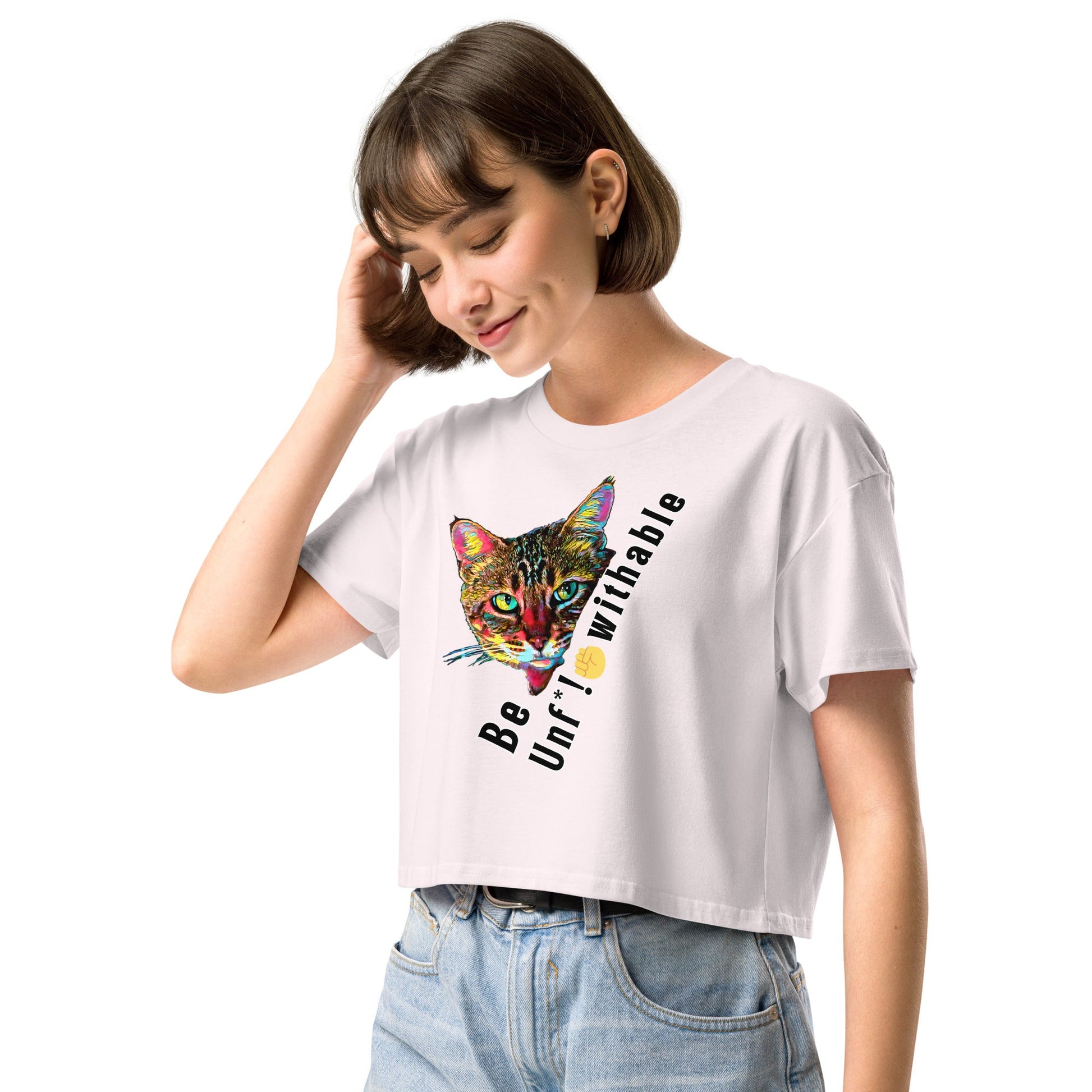 Be Unf@!*withable Women’s Crop Top - My Social Cat Bonafide Boutique LLCBe Unf@!*withable Women’s Crop Topcrop topMy Social Cat Bonafide Boutique LLCOrchidXSbecat