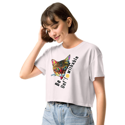 Be Unf@!*withable Women’s Crop Top - My Social Cat Bonafide Boutique LLCBe Unf@!*withable Women’s Crop Topcrop topMy Social Cat Bonafide Boutique LLCOrchidXSbecat