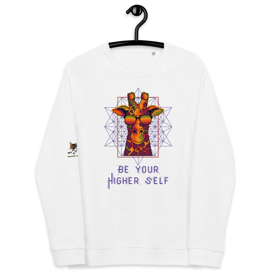 Be Your Higher Self Plush Organic Sweatshirt - My Social Cat Bonafide Boutique LLCBe Your Higher Self Plush Organic SweatshirtSweatshirtMy Social Cat Bonafide Boutique LLCWhiteXShigherplush