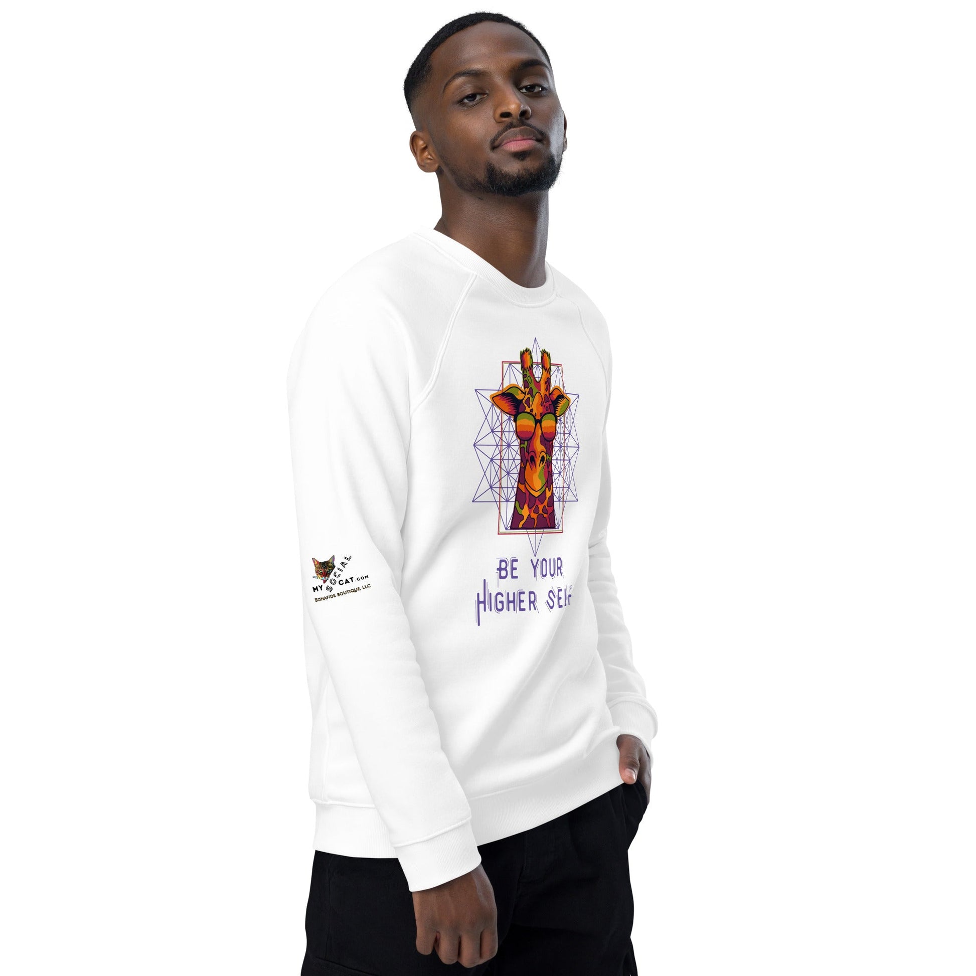 Be Your Higher Self Plush Organic Sweatshirt - My Social Cat Bonafide Boutique LLCBe Your Higher Self Plush Organic SweatshirtSweatshirtMy Social Cat Bonafide Boutique LLCWhiteXShigherplush