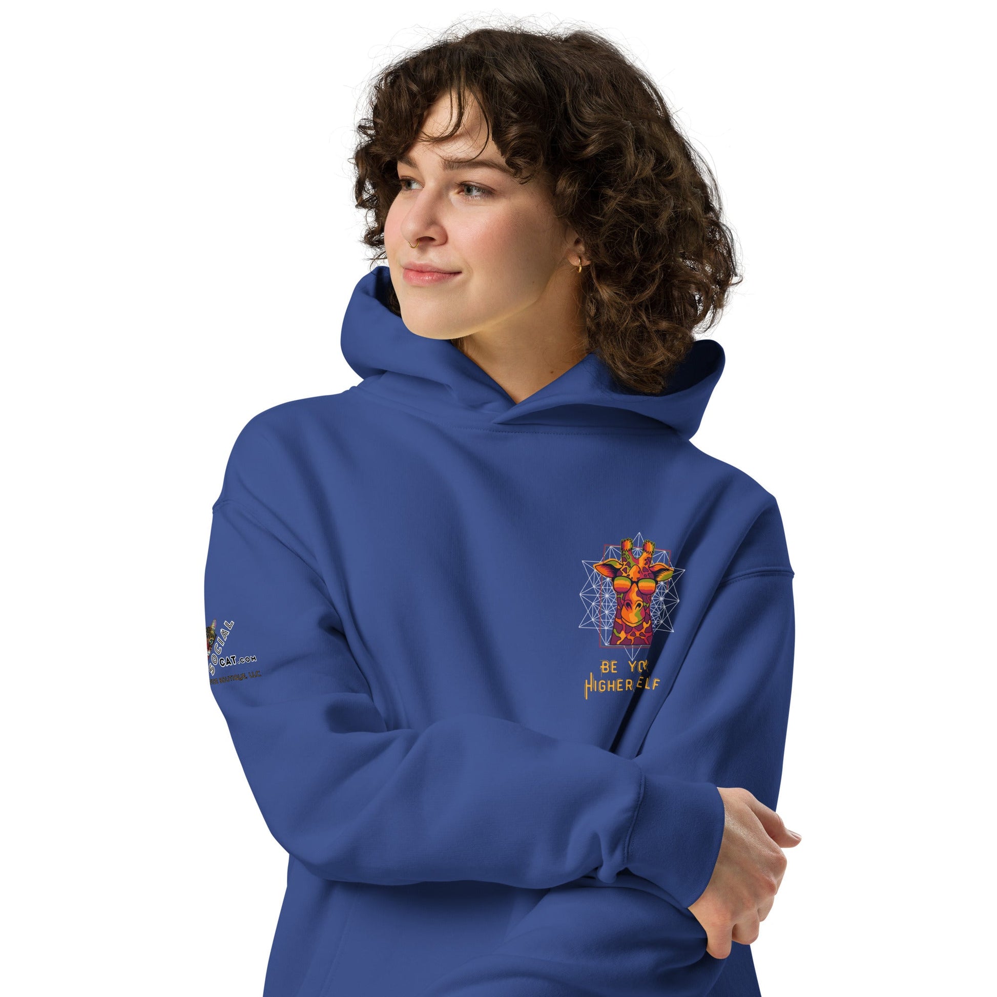 Be Your Higher Self Unisex Plush Hoodie - My Social Cat Bonafide Boutique LLCBe Your Higher Self Unisex Plush HoodieHooded sweatshirtMy Social Cat Bonafide Boutique LLCCobaltSbegiraffe