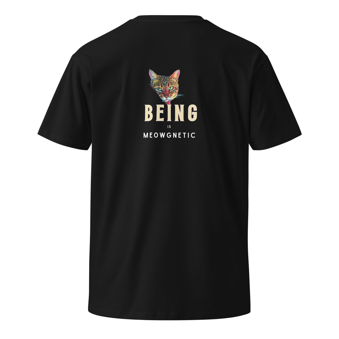 Being is Meowgnetic Unisex Premium Tee - My Social Cat Bonafide Boutique LLCBeing is Meowgnetic Unisex Premium TeeT-shirtMy Social Cat Bonafide Boutique LLCSbeingcat