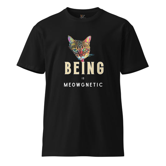 Being is Meowgnetic Unisex Premium Tee - My Social Cat Bonafide Boutique LLCBeing is Meowgnetic Unisex Premium TeeT-shirtMy Social Cat Bonafide Boutique LLCSbeingcat