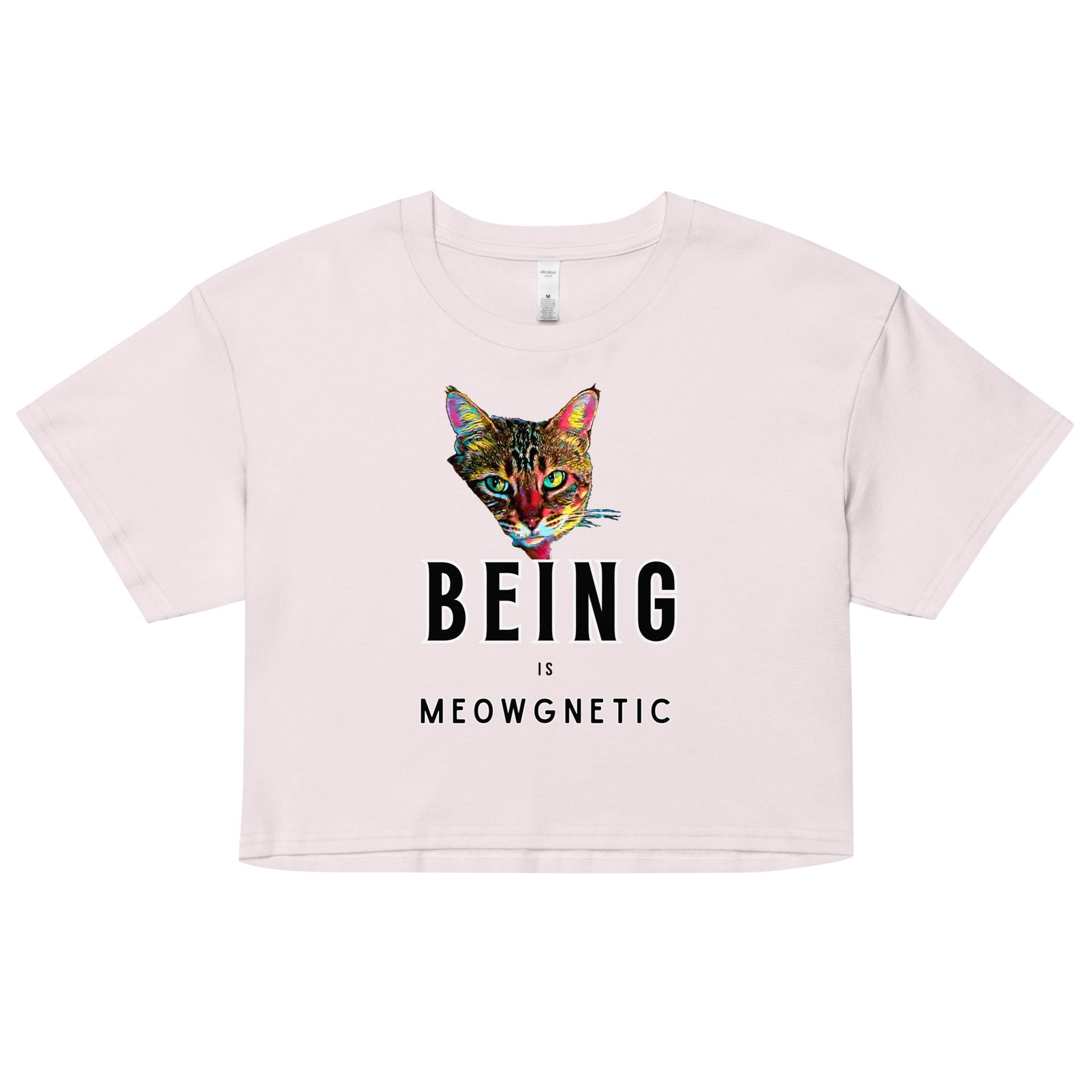 Being is Meowgnetic Women’s Crop Top - My Social Cat Bonafide Boutique LLCBeing is Meowgnetic Women’s Crop Topcrop topMy Social Cat Bonafide Boutique LLCOrchidXSbeingcat