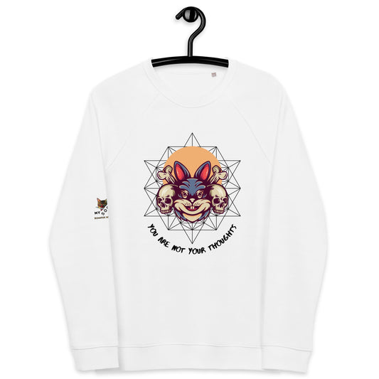 Bunny Thoughts Plush Organic Sweatshirt - My Social Cat Bonafide Boutique LLCBunny Thoughts Plush Organic SweatshirtSweatshirtMy Social Cat Bonafide Boutique LLCWhiteXSbunnyplush