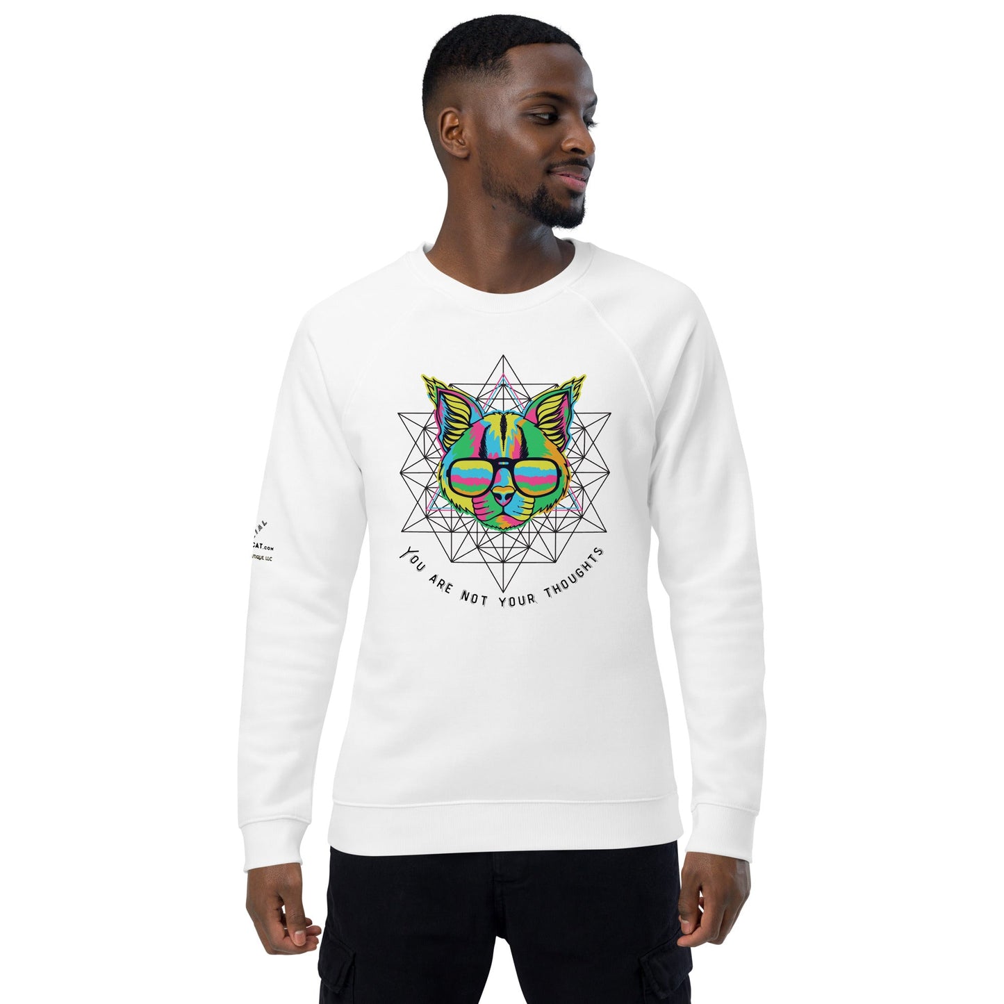 Cat Thoughts Plush Organic Sweatshirt - My Social Cat Bonafide Boutique LLCCat Thoughts Plush Organic SweatshirtSweatshirtMy Social Cat Bonafide Boutique LLCWhiteXScatplush