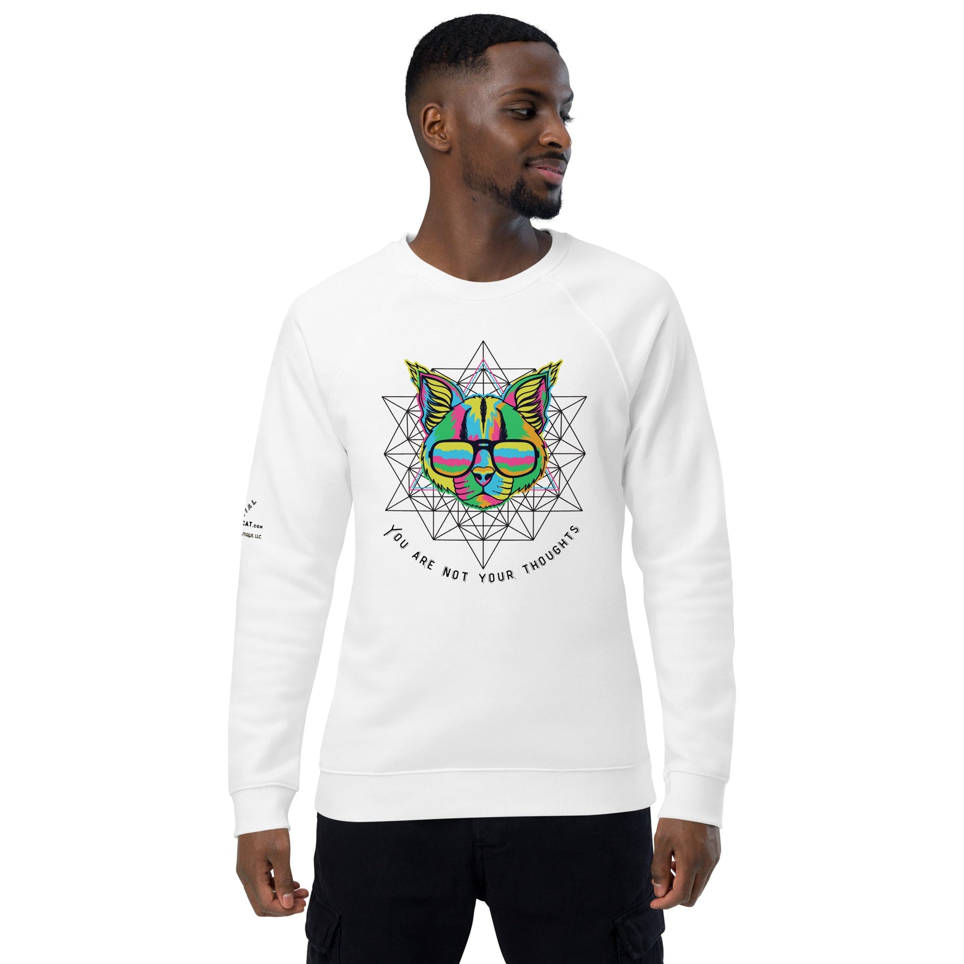 Cat Thoughts Plush Organic Sweatshirt - My Social Cat Bonafide Boutique LLCCat Thoughts Plush Organic SweatshirtSweatshirtMy Social Cat Bonafide Boutique LLCWhiteXScatplush