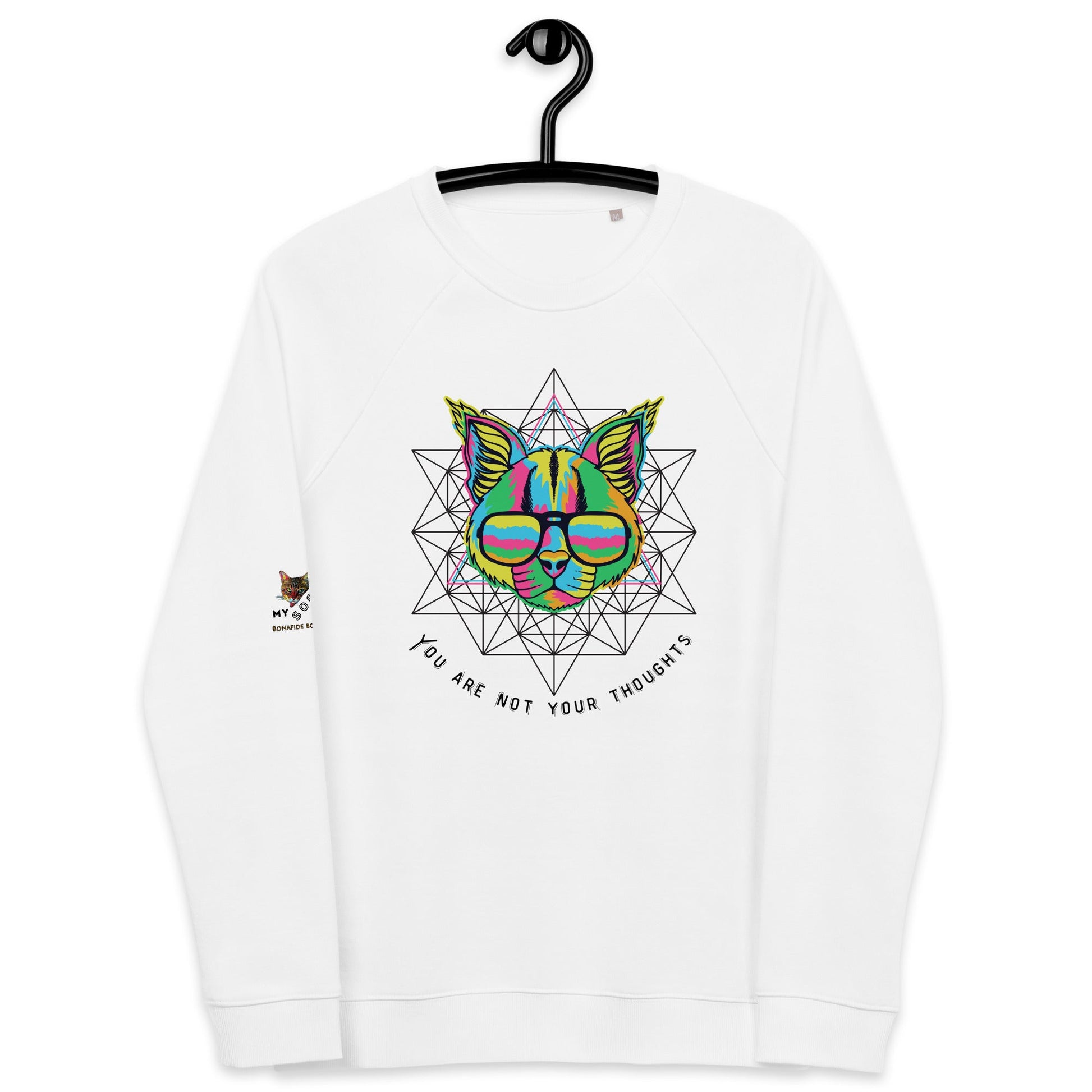 Cat Thoughts Plush Organic Sweatshirt - My Social Cat Bonafide Boutique LLCCat Thoughts Plush Organic SweatshirtSweatshirtMy Social Cat Bonafide Boutique LLCWhiteXScatplush