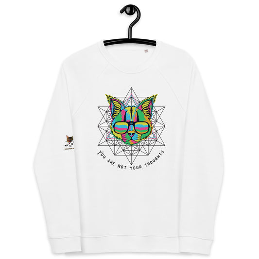Cat Thoughts Plush Organic Sweatshirt - My Social Cat Bonafide Boutique LLCCat Thoughts Plush Organic SweatshirtSweatshirtMy Social Cat Bonafide Boutique LLCWhiteXScatplush
