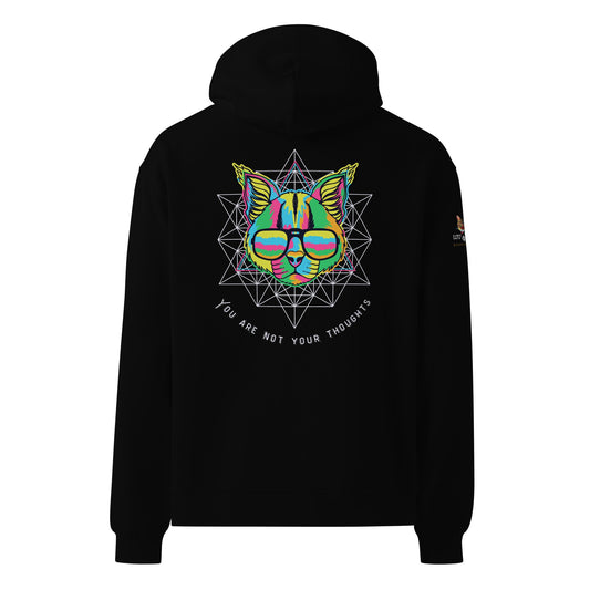 Cat Thoughts Unisex Oversized Hoodie - My Social Cat Bonafide Boutique LLCCat Thoughts Unisex Oversized HoodieHooded sweatshirtMy Social Cat Bonafide Boutique LLCBlackScathoodie