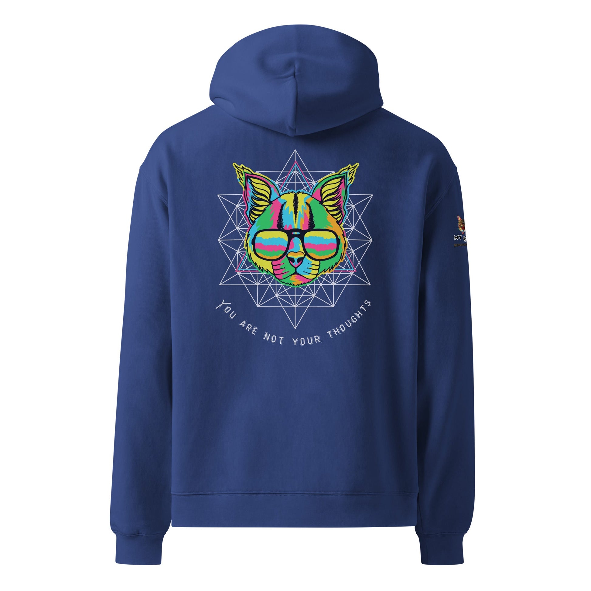 Cat Thoughts Unisex Oversized Hoodie - My Social Cat Bonafide Boutique LLCCat Thoughts Unisex Oversized HoodieHooded sweatshirtMy Social Cat Bonafide Boutique LLCCobaltScathoodie