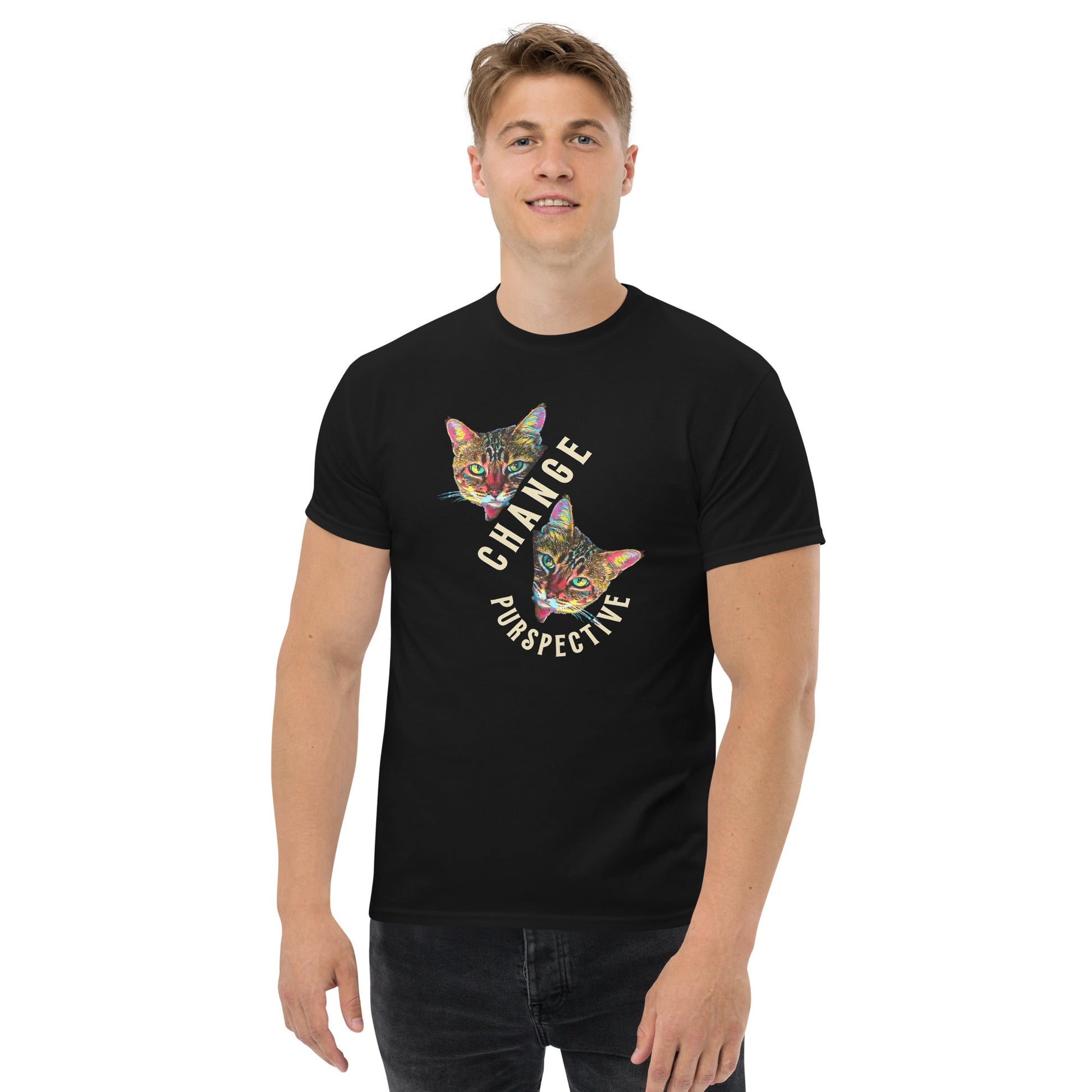 Change Purspective Unisex Classic Tee - My Social Cat Bonafide Boutique LLCChange Purspective Unisex Classic TeeMy Social Cat Bonafide Boutique LLCScatchange