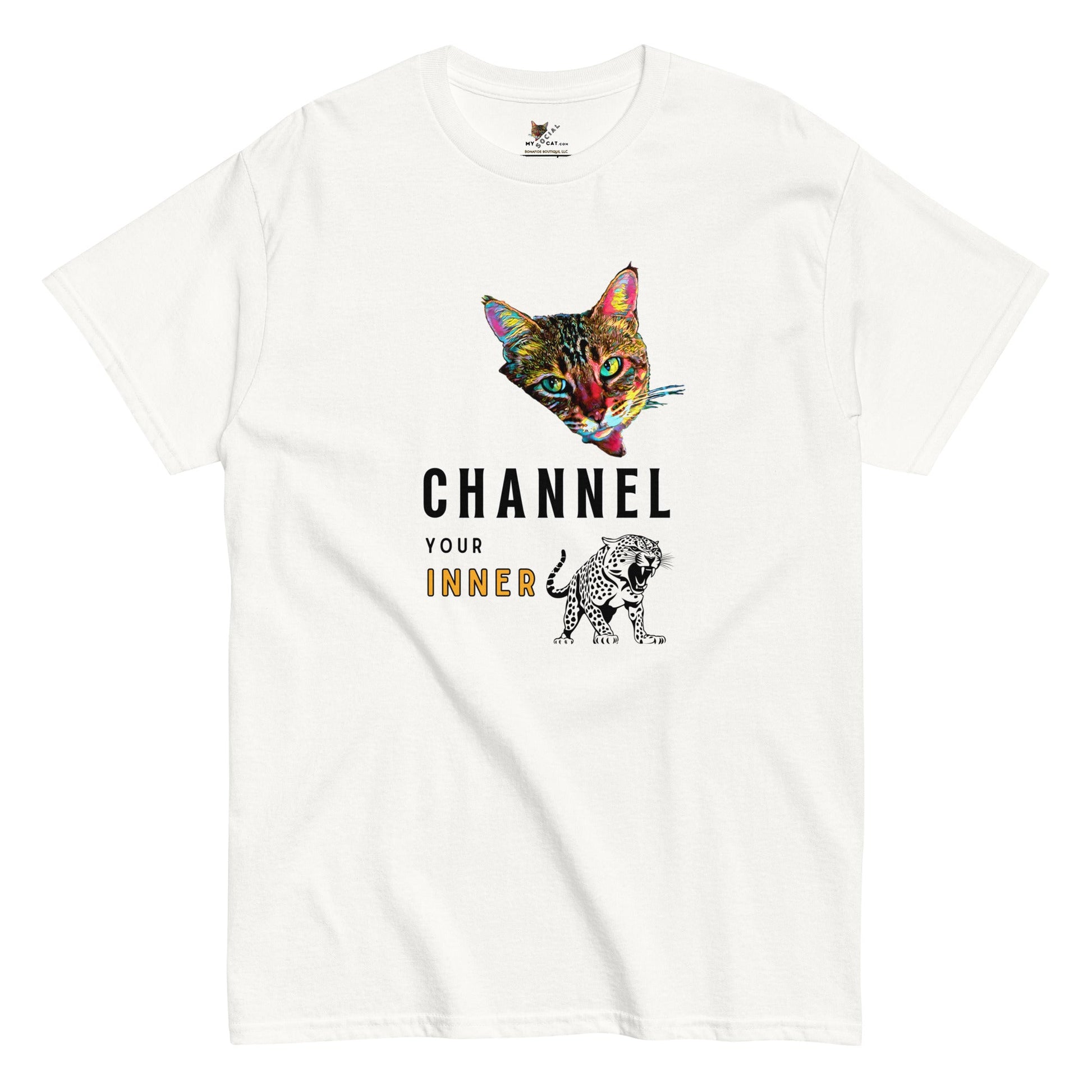 Channel Your Inner Leopard Unisex Classic Tee - My Social Cat Bonafide Boutique LLCChannel Your Inner Leopard Unisex Classic TeeT-shirtMy Social Cat Bonafide Boutique LLCWhiteScatchannel