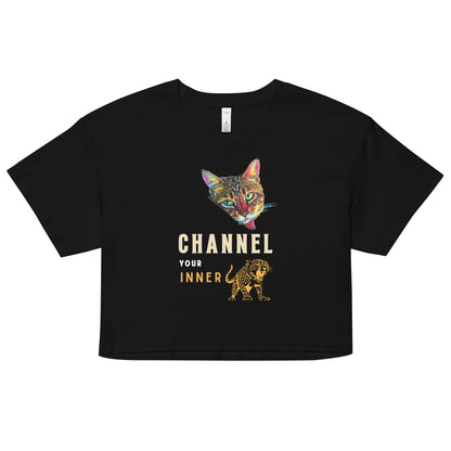 Channel Your Inner Leopard Women’s Crop Top - My Social Cat Bonafide Boutique LLCChannel Your Inner Leopard Women’s Crop Topcrop topMy Social Cat Bonafide Boutique LLCBlackXScatchannel