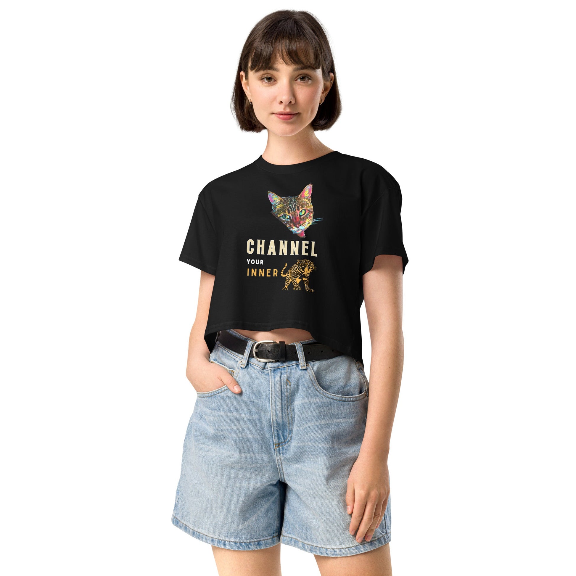 Channel Your Inner Leopard Women’s Crop Top - My Social Cat Bonafide Boutique LLCChannel Your Inner Leopard Women’s Crop Topcrop topMy Social Cat Bonafide Boutique LLCBlackXScatchannel