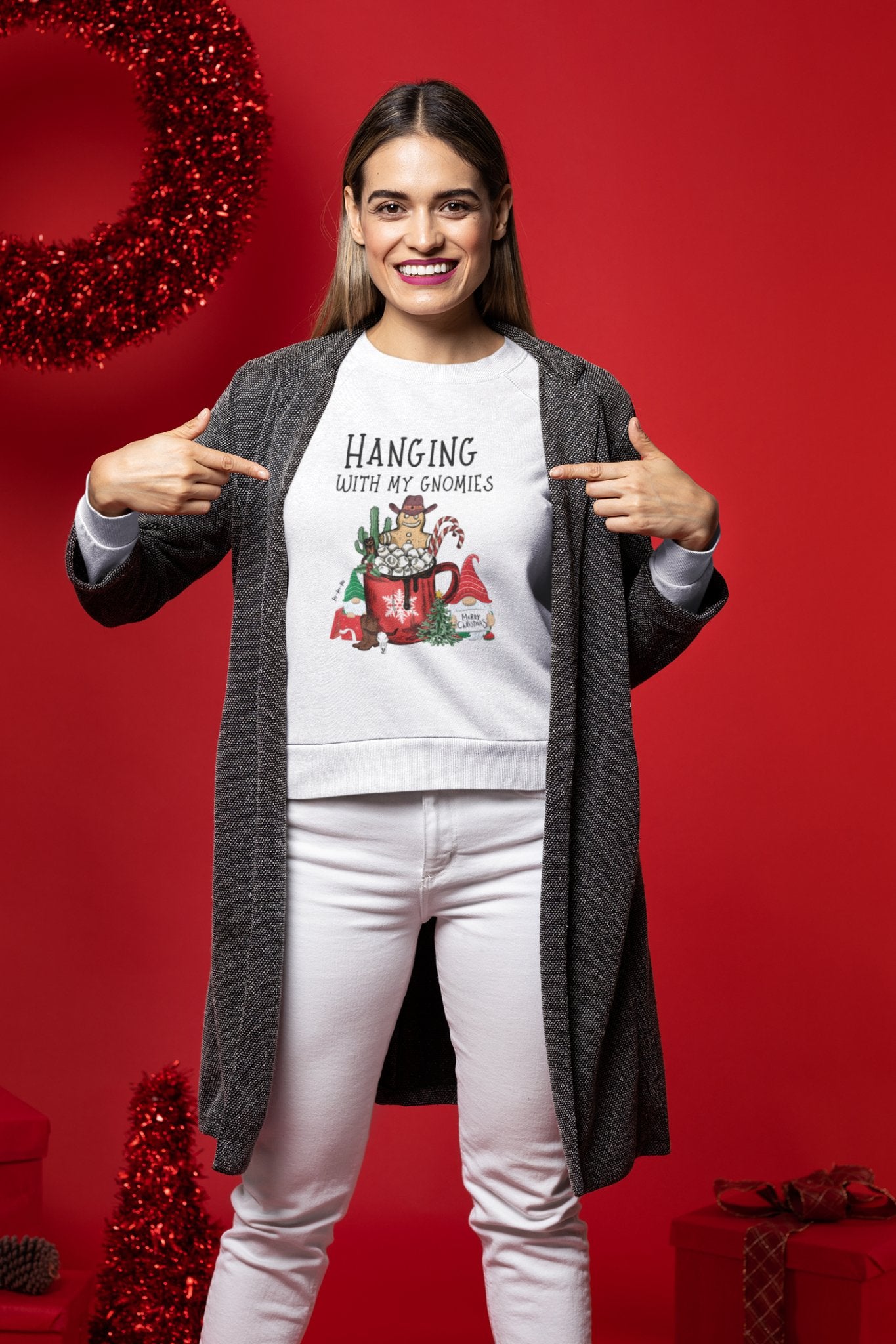 Gingerbread Gnomies Unisex Organic Sweatshirt
