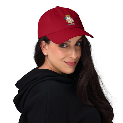 classic-dad-hat-cranberry-front-66a2b1c93f3ef young woman long hair embroidery trump top dog