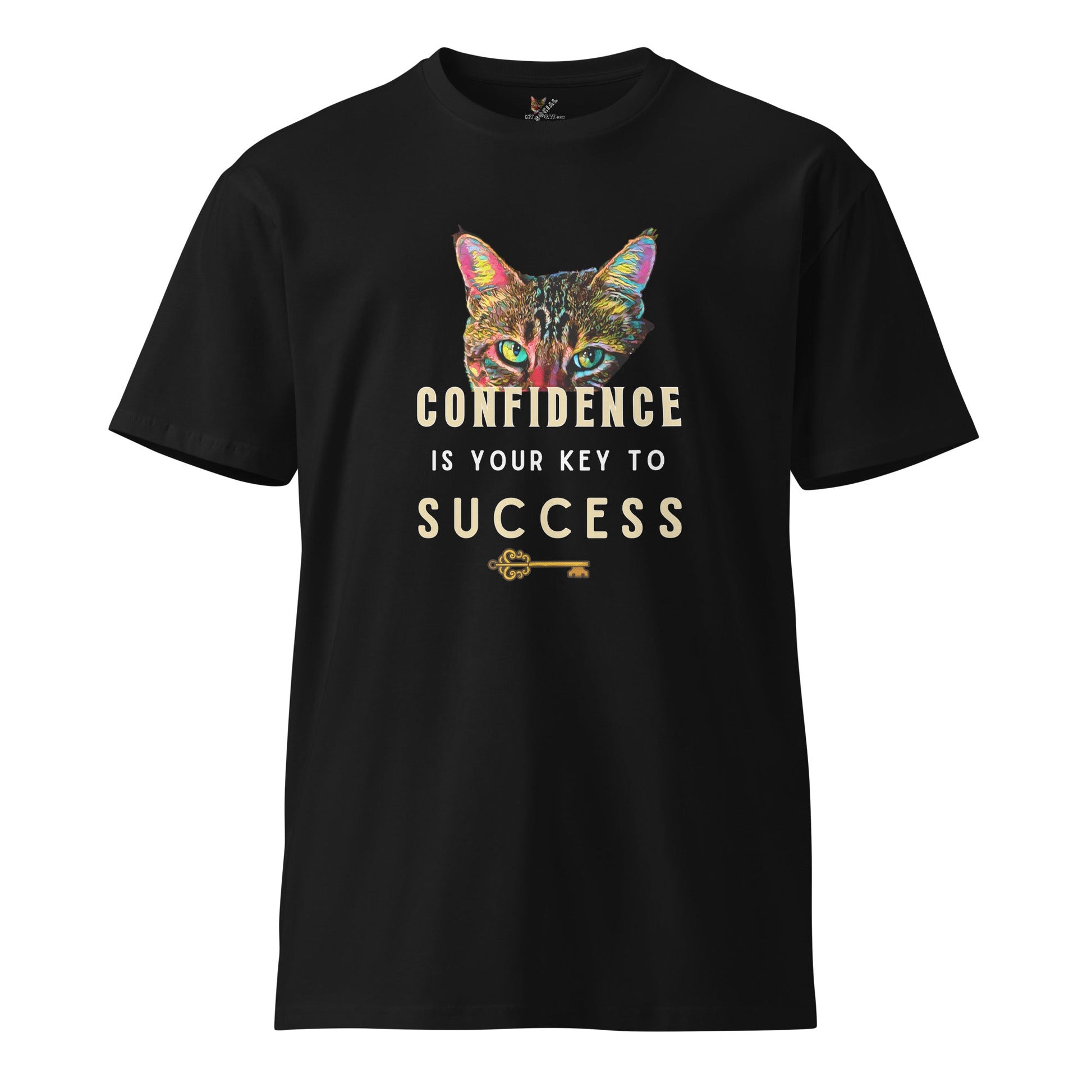 Confidence is Your Key to Success Unisex Premium Tee - My Social Cat Bonafide Boutique LLCConfidence is Your Key to Success Unisex Premium TeeT-shirtMy Social Cat Bonafide Boutique LLCBlackScatconfidence