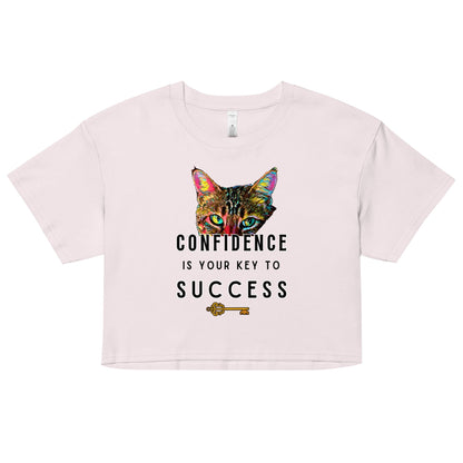 Confidence is Your Key to Success Women’s Crop Top - My Social Cat Bonafide Boutique LLCConfidence is Your Key to Success Women’s Crop Topcrop topMy Social Cat Bonafide Boutique LLCOrchidXScatconfidence