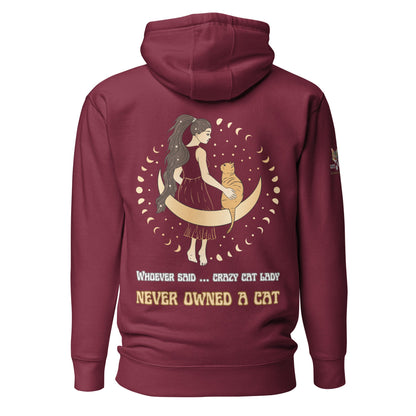 Crazy Cat Lady Unisex Hoodie - My Social Cat Bonafide Boutique LLCCrazy Cat Lady Unisex HoodieHooded sweatshirtMy Social Cat Bonafide Boutique LLCMaroonScatcrazy