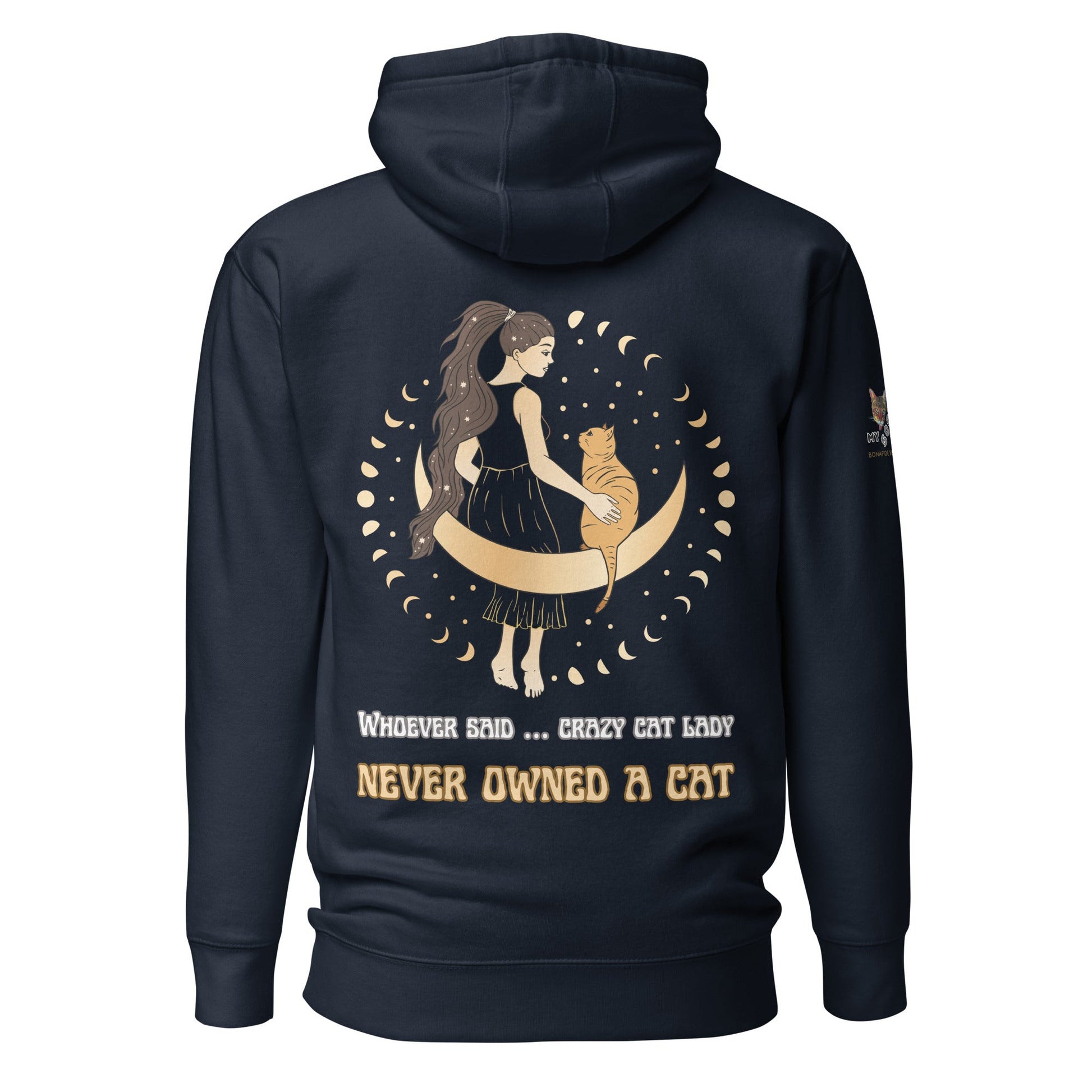 Crazy Cat Lady Unisex Hoodie - My Social Cat Bonafide Boutique LLCCrazy Cat Lady Unisex HoodieHooded sweatshirtMy Social Cat Bonafide Boutique LLCNavy BlazerScatcrazy