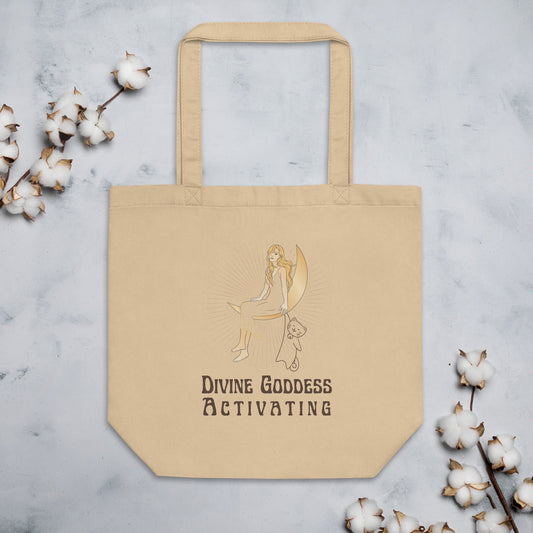 Divine Goddess Eco Tote Bag - My Social Cat Bonafide Boutique LLCDivine Goddess Eco Tote BagtoteMy Social Cat Bonafide Boutique LLCOysterbagorganic