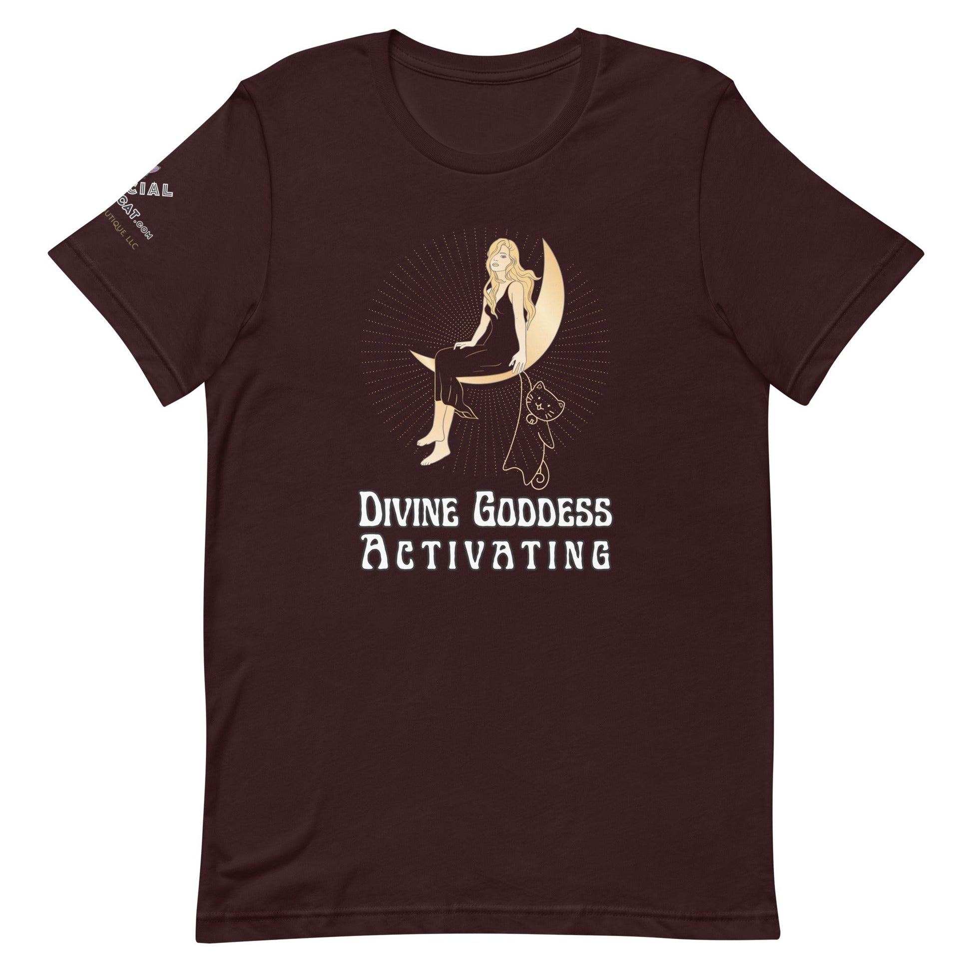 Divine Goddess Unisex Tee - My Social Cat Bonafide Boutique LLCDivine Goddess Unisex TeeT - shirtMy Social Cat Bonafide Boutique LLCOxblood BlackSactivatingdivine