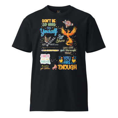 Don't Be So Hard On Yourself Unisex Premium Tee - My Social Cat Bonafide Boutique LLCDon't Be So Hard On Yourself Unisex Premium TeeT-shirtMy Social Cat Bonafide Boutique LLCNavySauthenticcotton