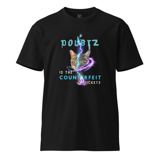 Doubtz is the Counterfeit Ticketz Unisex Premium Tee - My Social Cat Bonafide Boutique LLCDoubtz is the Counterfeit Ticketz Unisex Premium TeeT-shirtMy Social Cat Bonafide Boutique LLCBlackMcounterfeitdoubt