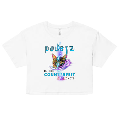 Doubtz is the Counterfeit Ticketz Women’s Crop Top - My Social Cat Bonafide Boutique LLC 