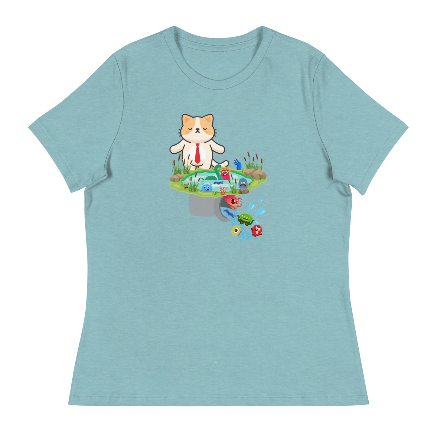 Drain the Swamp Women's Relaxed Tee - My Social Cat Bonafide Boutique LLCDrain the Swamp Women's Relaxed TeeT - shirtMy Social Cat Bonafide Boutique LLCHeather Blue LagoonSdrainshirt