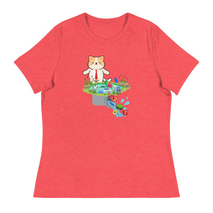 Drain the Swamp Women's Relaxed Tee - My Social Cat Bonafide Boutique LLCDrain the Swamp Women's Relaxed TeeT - shirtMy Social Cat Bonafide Boutique LLCHeather RedSdrainshirt