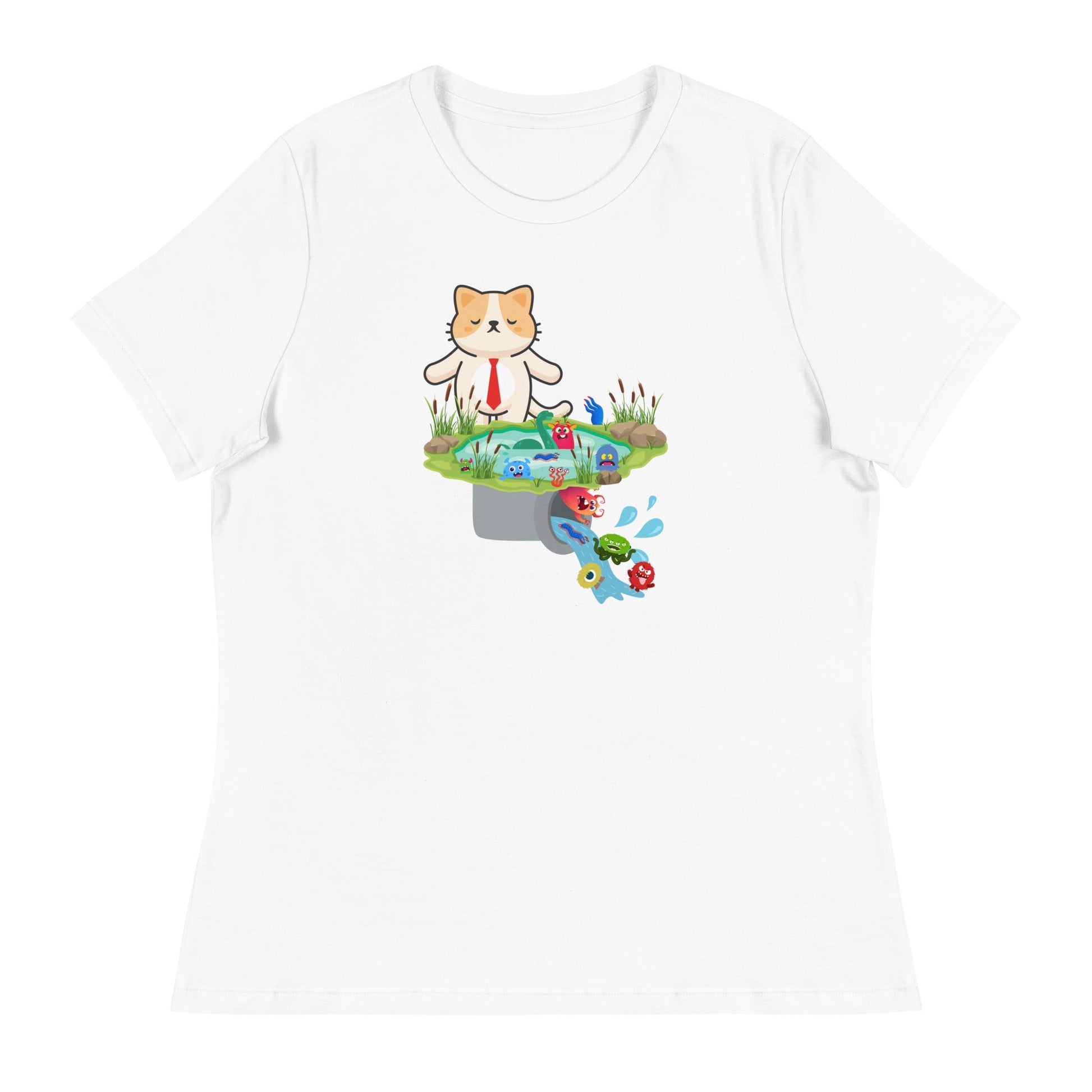 Drain the Swamp Women's Relaxed Tee - My Social Cat Bonafide Boutique LLCDrain the Swamp Women's Relaxed TeeT - shirtMy Social Cat Bonafide Boutique LLCWhiteSdrainshirt