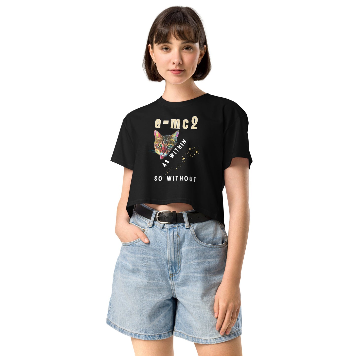 E = mc2 As Within So Without Women’s Crop Top - My Social Cat Bonafide Boutique LLCE = mc2 As Within So Without Women’s Crop Topcrop topMy Social Cat Bonafide Boutique LLCXScatcrop