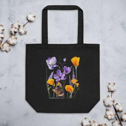 Poppies and Felines Eco Tote Bag