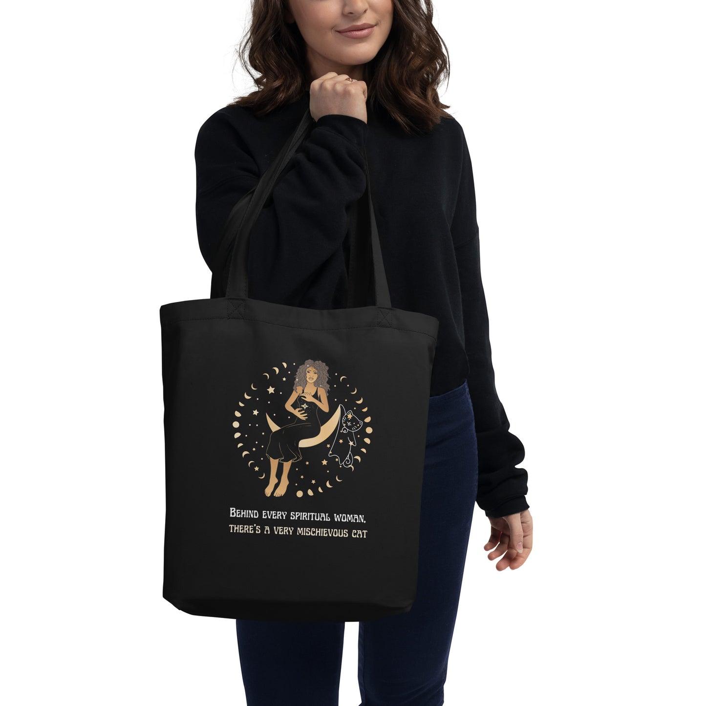 Mischievous Cat Eco Tote Bag