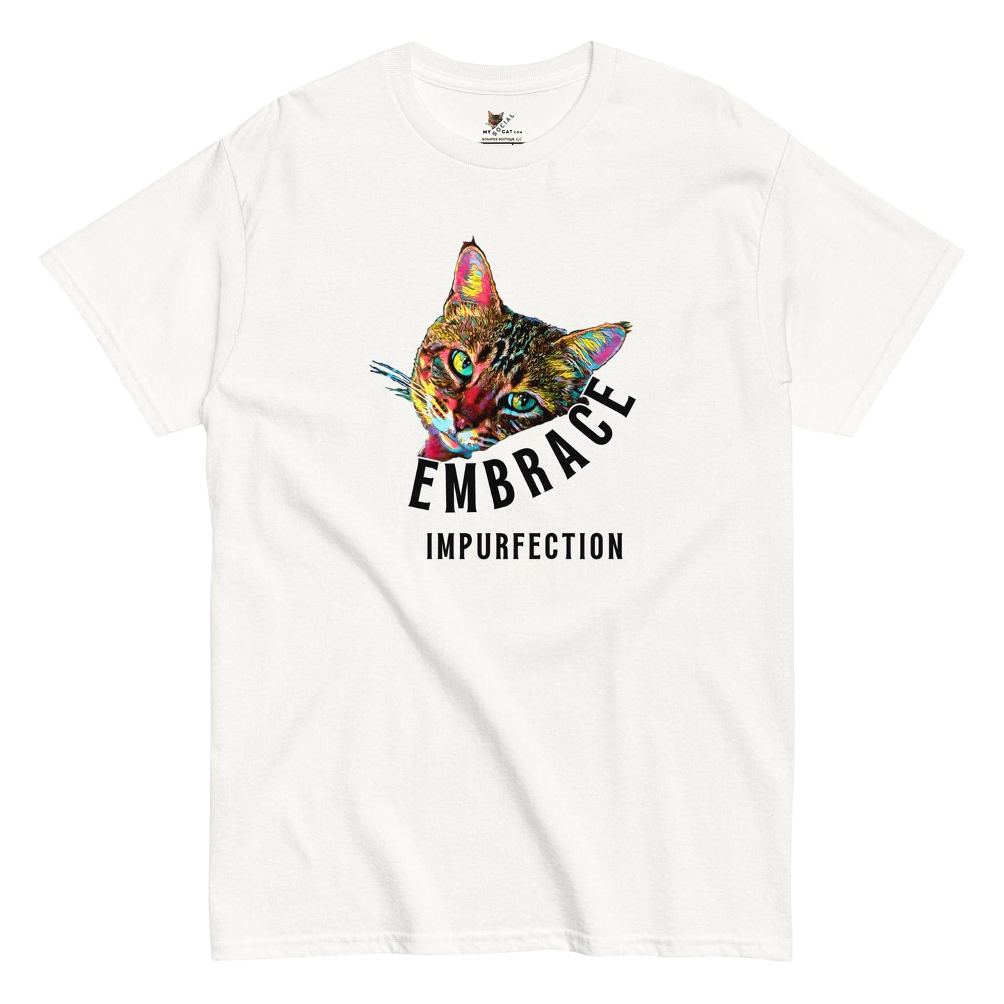 Embrace Impurfection Unisex Classic Tee - My Social Cat Bonafide Boutique LLCEmbrace Impurfection Unisex Classic TeeT-shirtMy Social Cat Bonafide Boutique LLCWhiteScatembrace