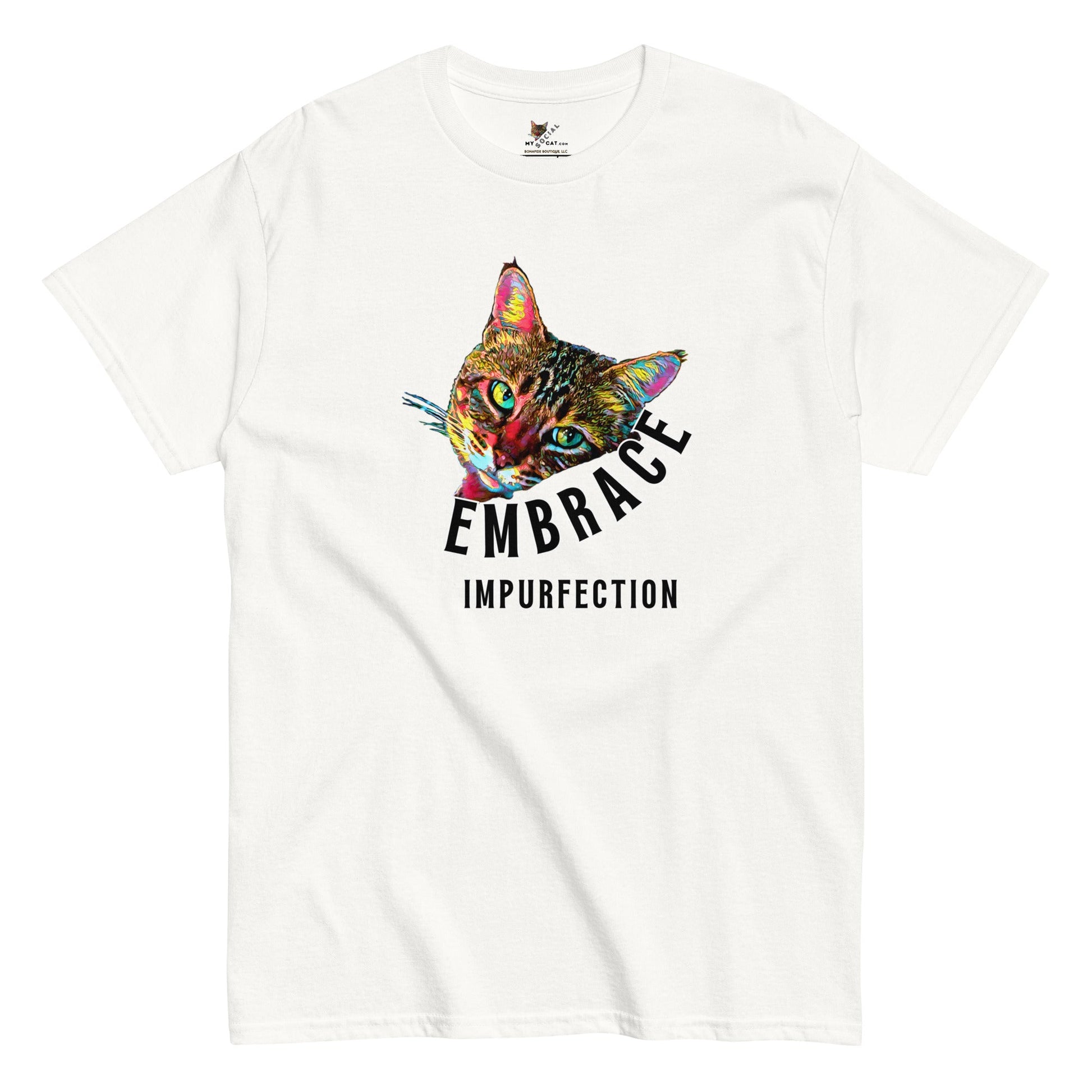 Embrace Impurfection Unisex Classic Tee - My Social Cat Bonafide Boutique LLCEmbrace Impurfection Unisex Classic TeeT-shirtMy Social Cat Bonafide Boutique LLCWhiteScatembrace