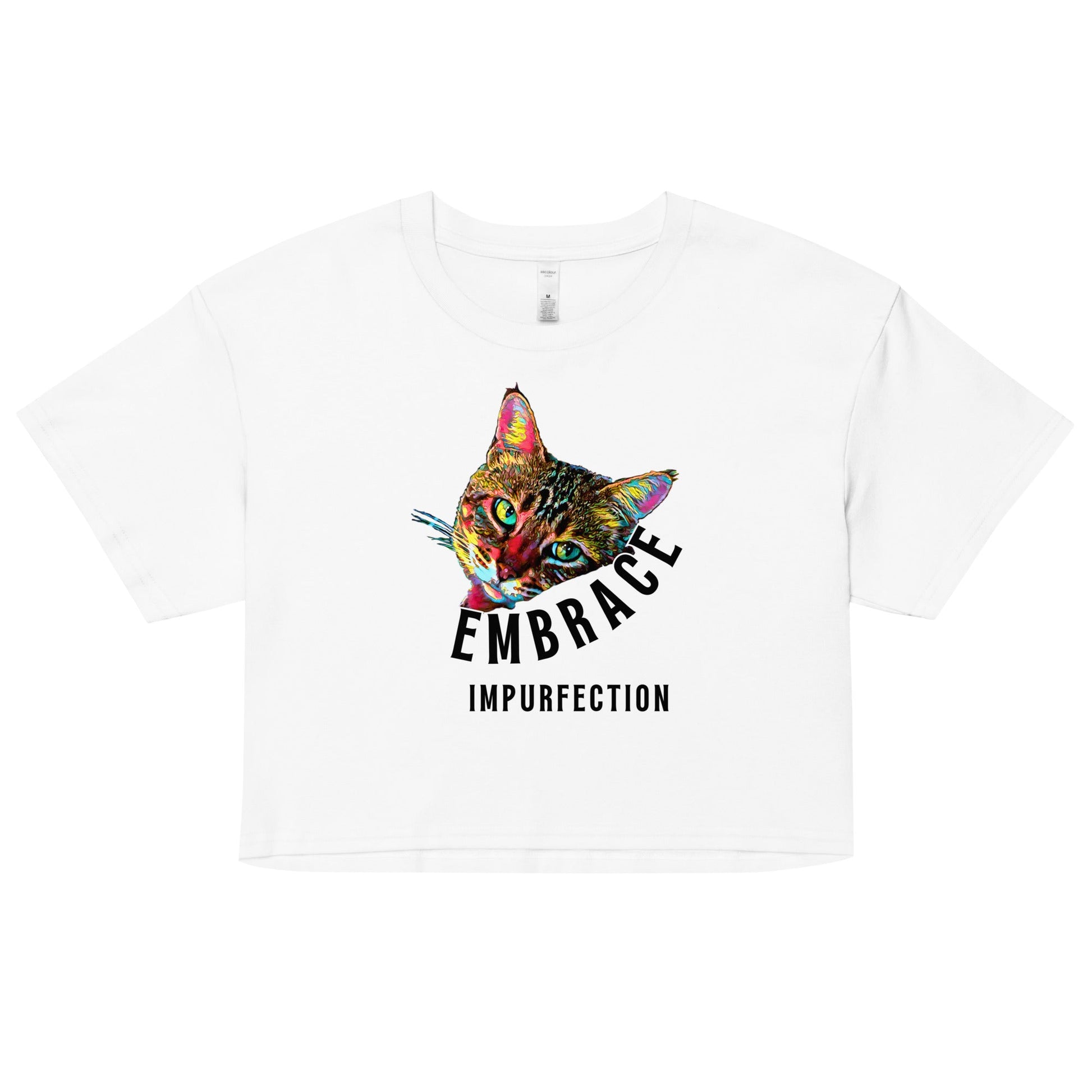 Embrace Impurfection Women’s Crop Top - My Social Cat Bonafide Boutique LLCEmbrace Impurfection Women’s Crop Topcrop topMy Social Cat Bonafide Boutique LLCWhiteXScatcrop