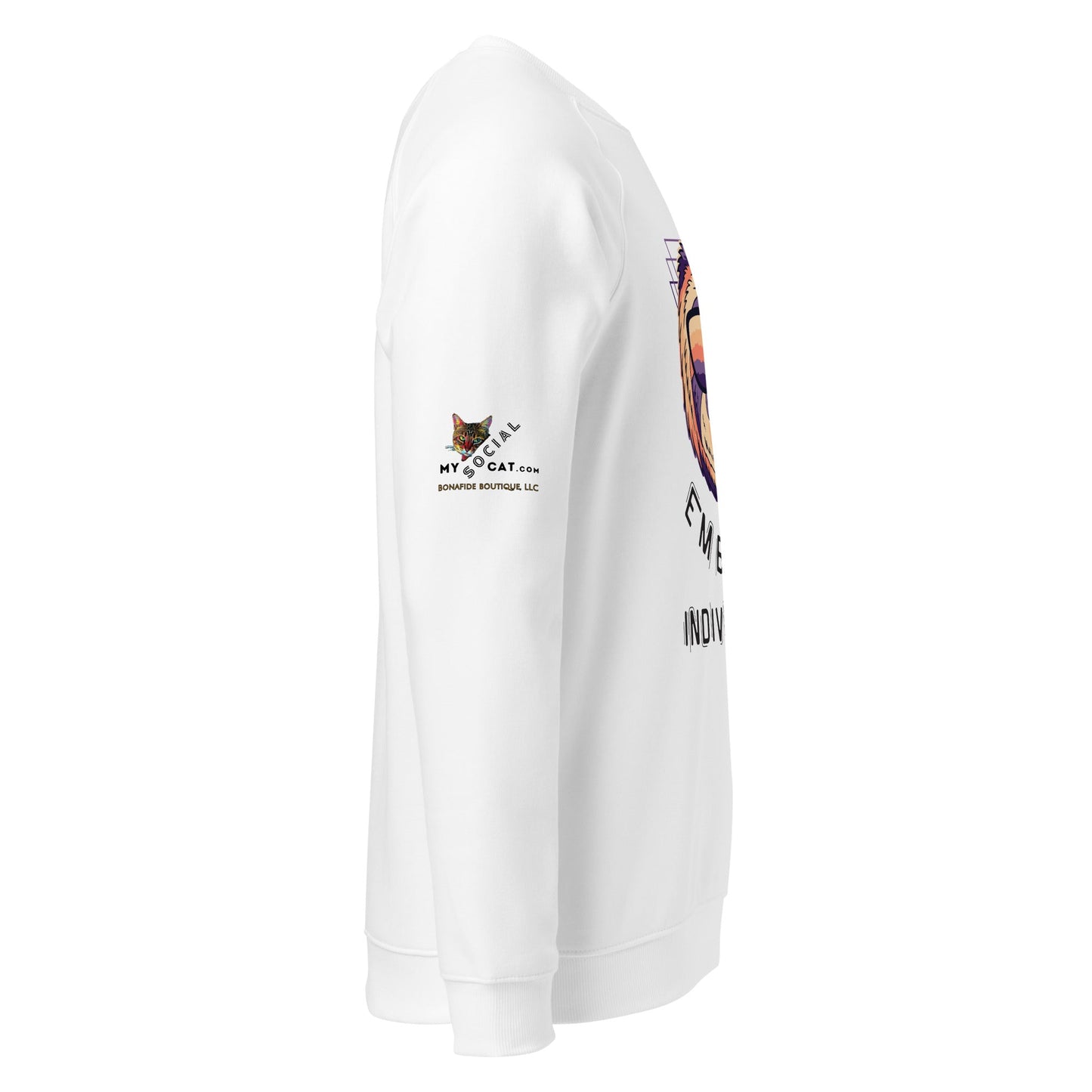 Embrace Individuality Unisex Organic Plush Sweatshirt - My Social Cat Bonafide Boutique LLCEmbrace Individuality Unisex Organic Plush SweatshirtSweatshirtMy Social Cat Bonafide Boutique LLCXSmenspremium