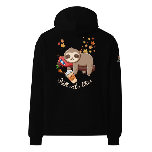 Fall into Bliss Unisex Plush Hoodie - My Social Cat Bonafide Boutique LLCFall into Bliss Unisex Plush HoodieHooded sweatshirtMy Social Cat Bonafide Boutique LLCBlackSblissfall