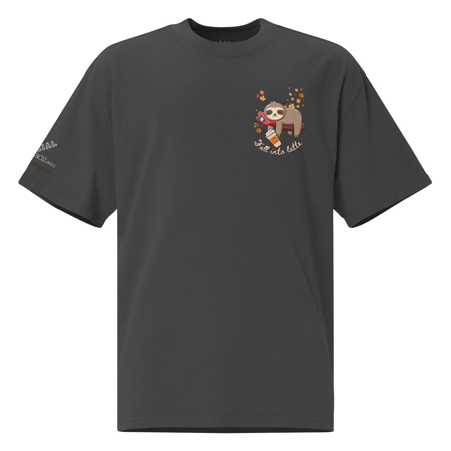 Fall Into Latte Oversized Faded Carded Cotton Tee - My Social Cat Bonafide Boutique LLC 