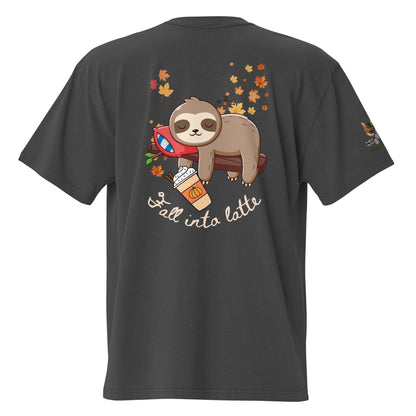 Fall Into Latte Oversized Faded Carded Cotton Tee - My Social Cat Bonafide Boutique LLC 