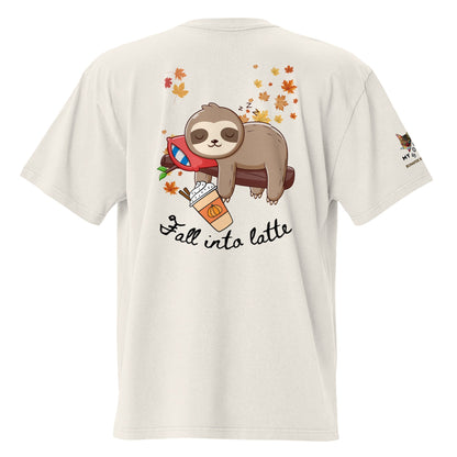 Fall Into Latte Oversized Faded Carded Cotton Tee - My Social Cat Bonafide Boutique LLC 