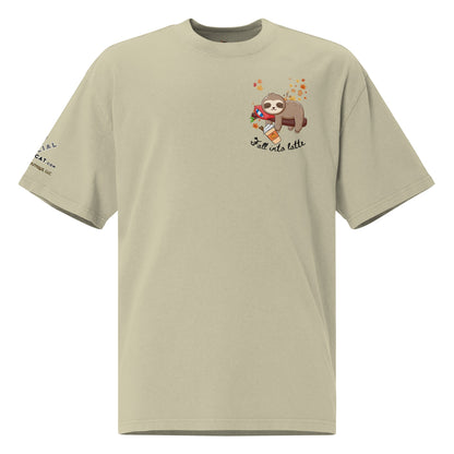 Fall Into Latte Oversized Faded Carded Cotton Tee - My Social Cat Bonafide Boutique LLC 