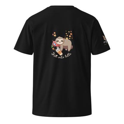 Fall Into Latte Unisex Premium Tee - My Social Cat Bonafide Boutique LLCFall Into Latte Unisex Premium TeeT-shirtMy Social Cat Bonafide Boutique LLCBlackSfallinto