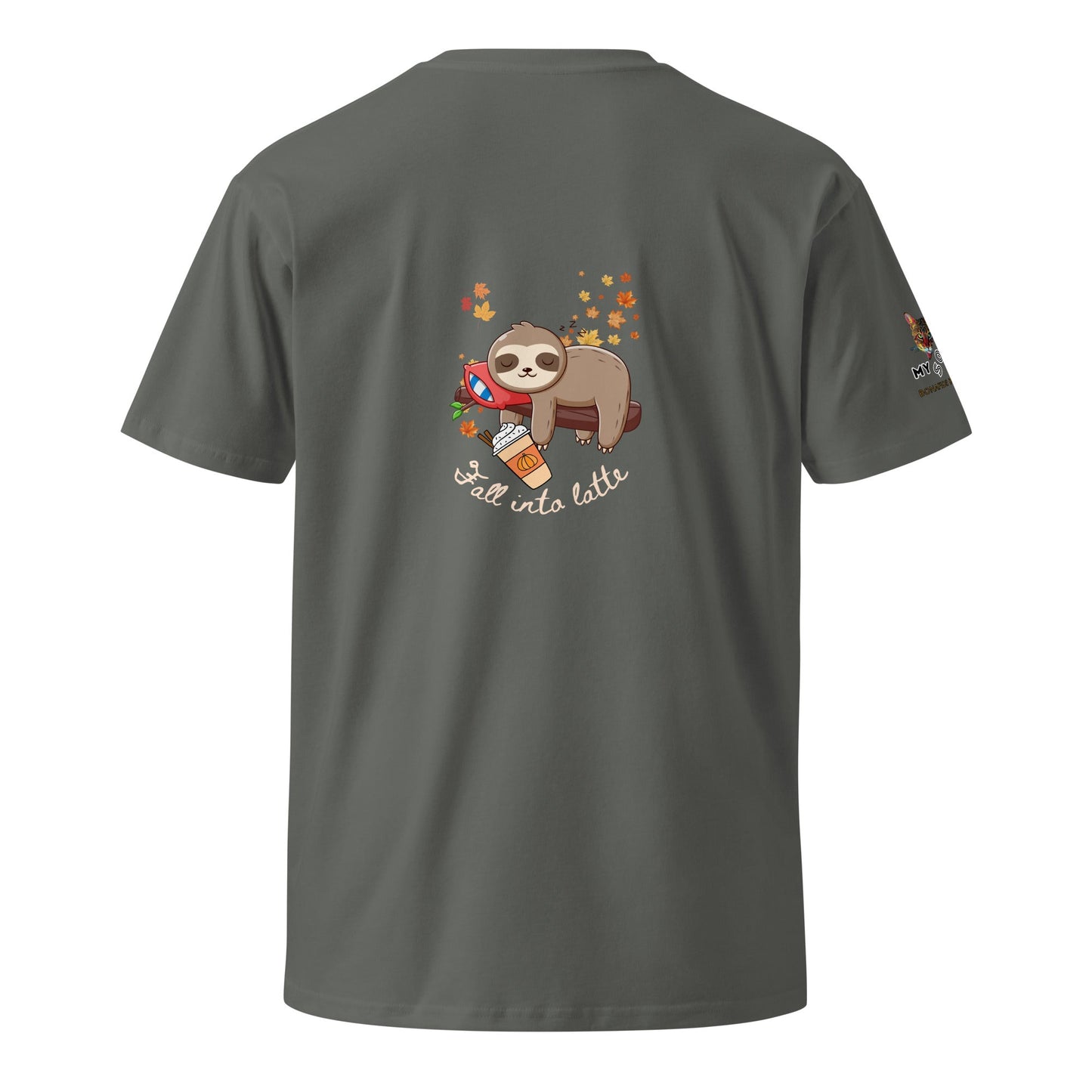 Fall Into Latte Unisex Premium Tee - My Social Cat Bonafide Boutique LLCFall Into Latte Unisex Premium TeeT-shirtMy Social Cat Bonafide Boutique LLCCharcoalSfallinto