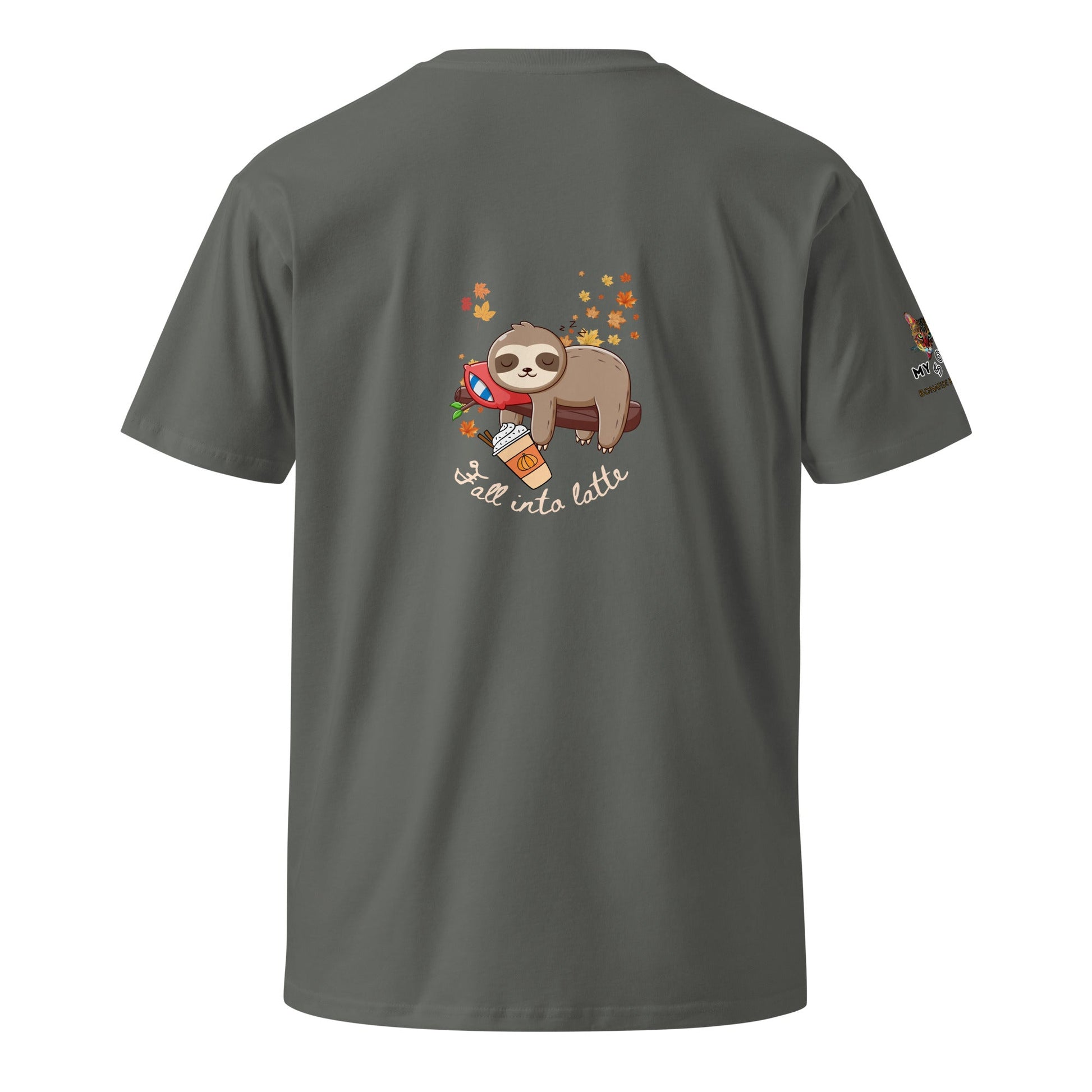 Fall Into Latte Unisex Premium Tee - My Social Cat Bonafide Boutique LLCFall Into Latte Unisex Premium TeeT-shirtMy Social Cat Bonafide Boutique LLCCharcoalSfallinto