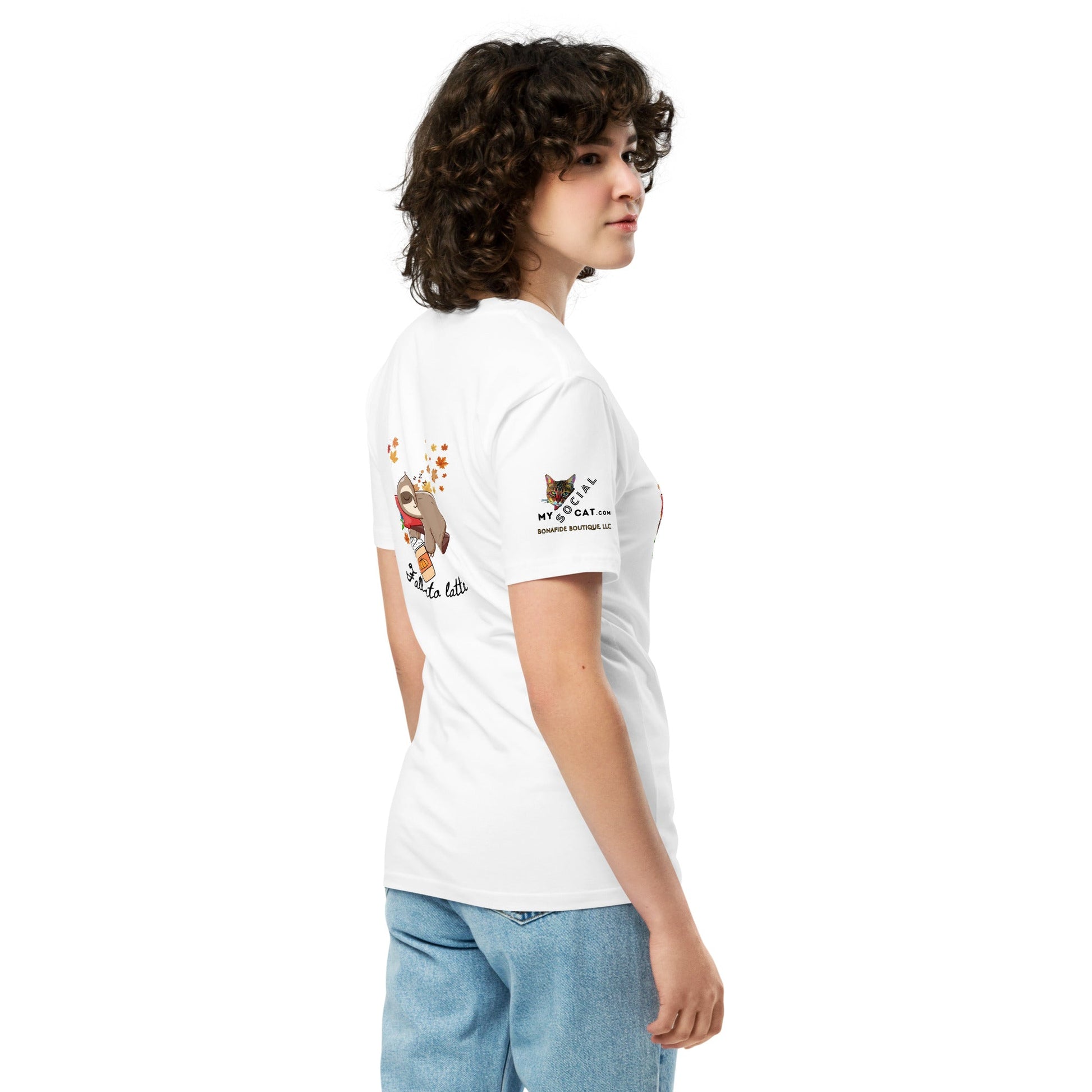Fall Into Latte Unisex Premium Tee - My Social Cat Bonafide Boutique LLCFall Into Latte Unisex Premium TeeT-shirtMy Social Cat Bonafide Boutique LLCNaturalSfallinto